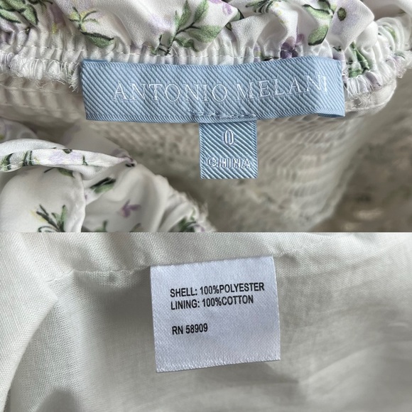 Antonio Melani Priya Floral Print Smocked Tiered Ruffle Voile Women’s Midi Dress - Picture 5 of 6